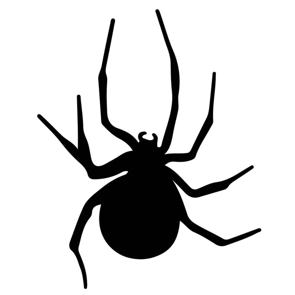 Vektör siluet siyah bir örümcek — Stok Vektör