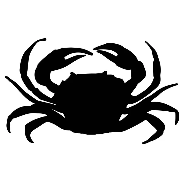 Vectorillustratie van een krab silhouet — Stockvector