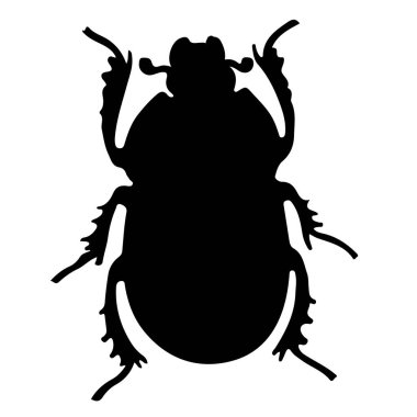 Bokböceği böceği siluet. Böcekler erkek dövme için