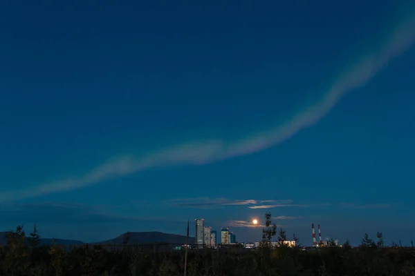 Aurora Borealis Norilsk Talnah Agosto 2018 —  Fotos de Stock