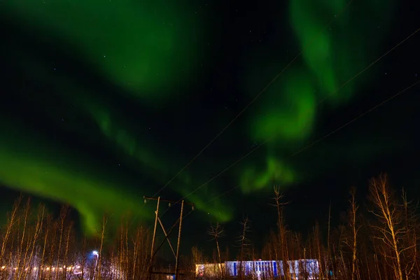 Aurora Borealis Норильск Октября 2018 Года — стоковое фото