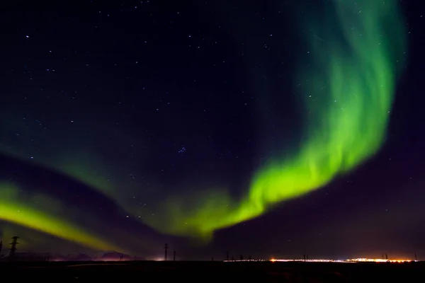 Aurora Borealis Норильск Октября 2018 Года — стоковое фото