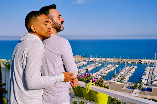 a couple of interracial gay men