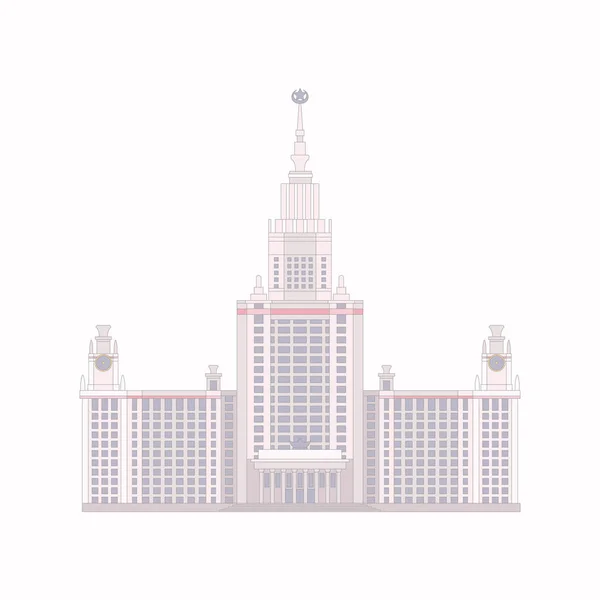 Vektorillustration Der Staatlichen Universität Moskau Msu — Stockvektor