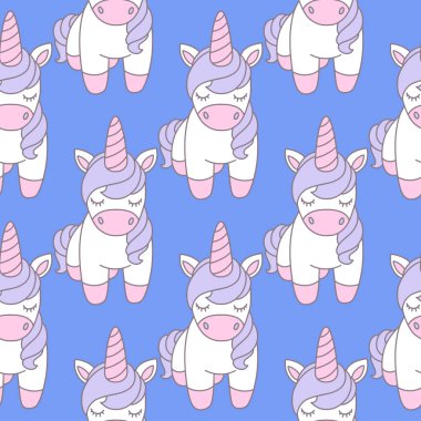 Tek boynuzlu at seamless modeli