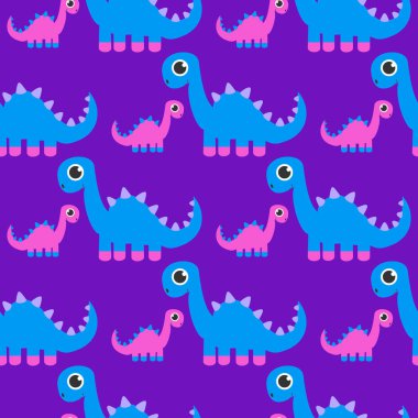 Sevimli dinozor seamless modeli