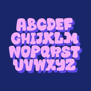 Vektör renk alfabe el çekilmiş