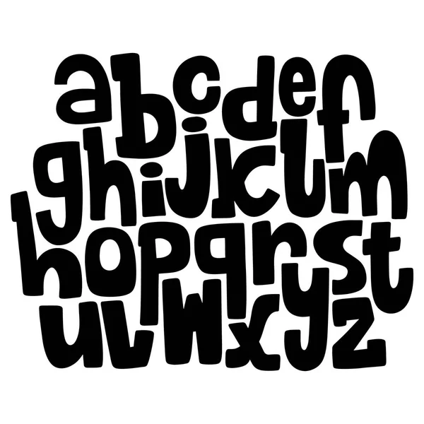 Couleur Vectorielle Dessinée Main Alphabet — Image vectorielle