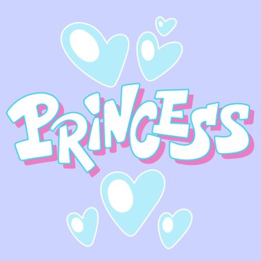 El yazısı stili yazı tipi küçük prenses, metni kartı, poster, tişört yazı yazdırma