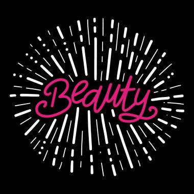 El yazısı stili yazı tipi güzellik, metni kartı, poster, tişört yazı yazdırma