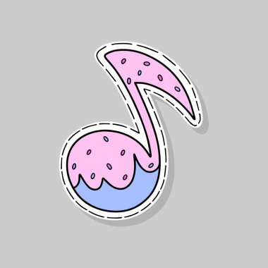 İzole vektör çizim unutmayın. Nakış, etiket veya PIN için tasarım