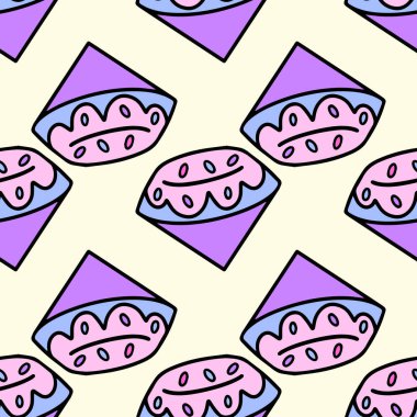 Cupcake vektör Seamless Modeli