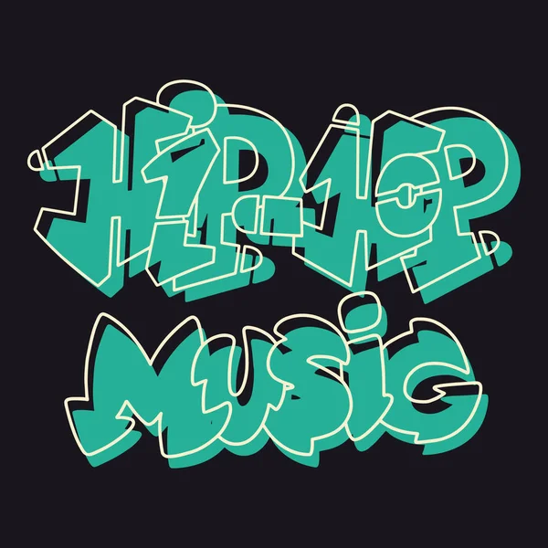 Handdrawn Illustration Music Lettering Illustrations Musical Instruments Inglés Diseño Póster — Vector de stock