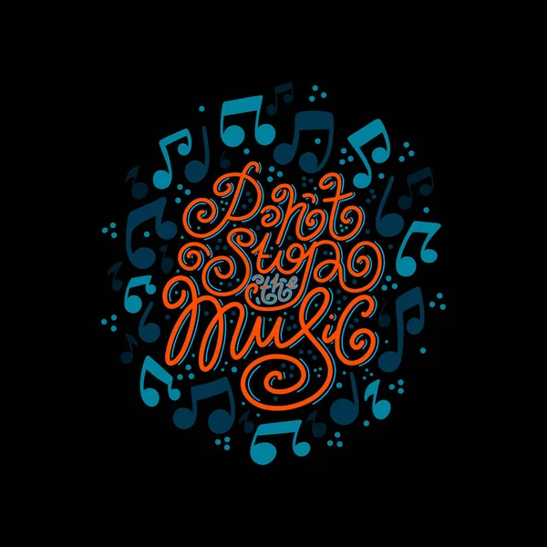 Χειρόγραφες Στυλ Γραμματοσειράς Μουσική Κείμενο Κάρτα Αφίσα Shirt Εκτύπωση Γραμμάτων — Διανυσματικό Αρχείο