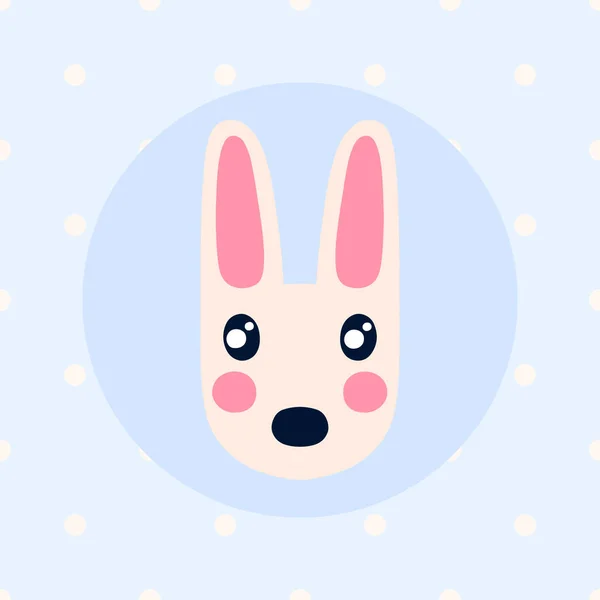 平和动画片样式例证与兔子 — 图库矢量图片
