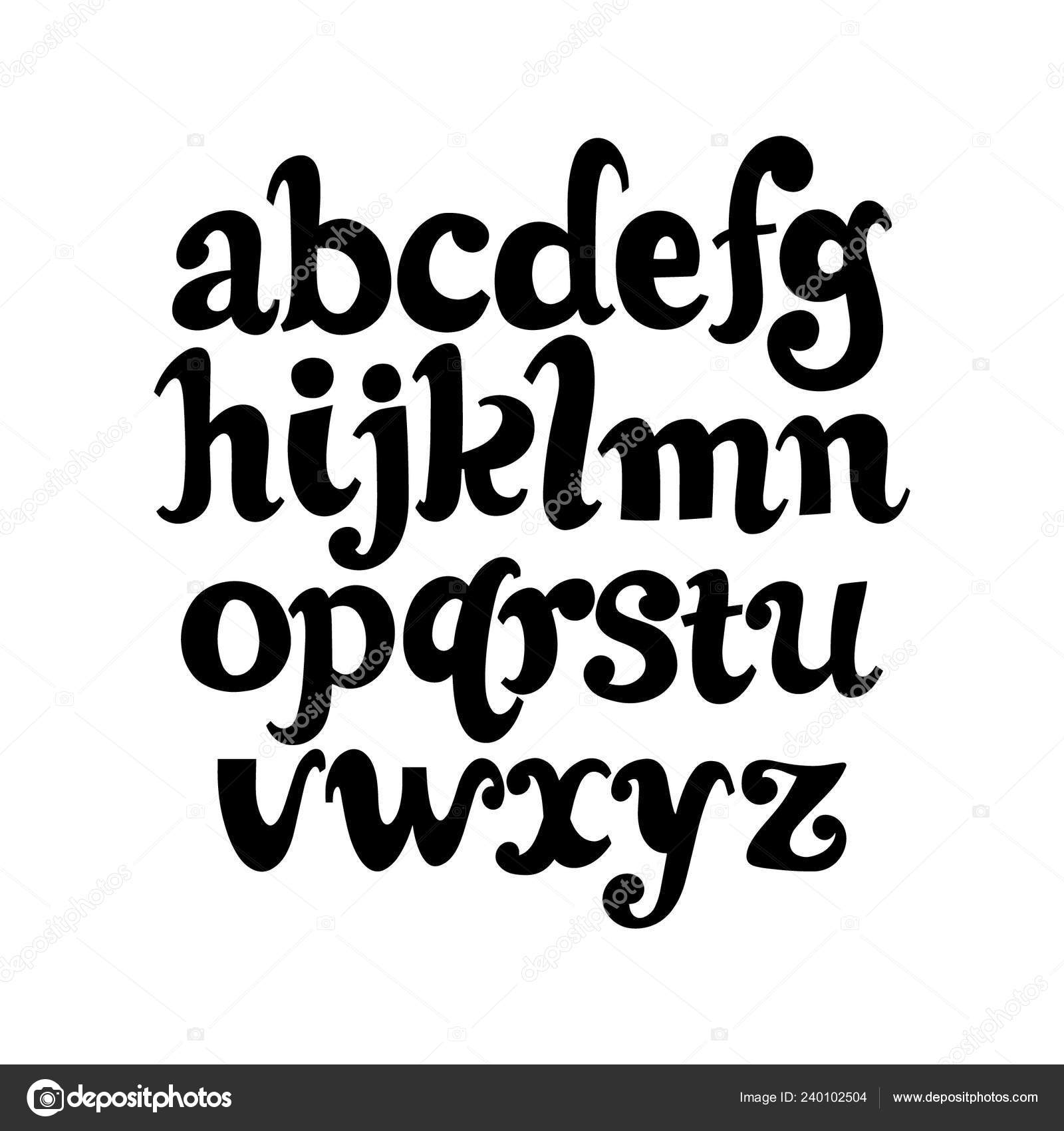 Handwritten Alphabet Vector Font — Stock Vector © mashmuh #240102504