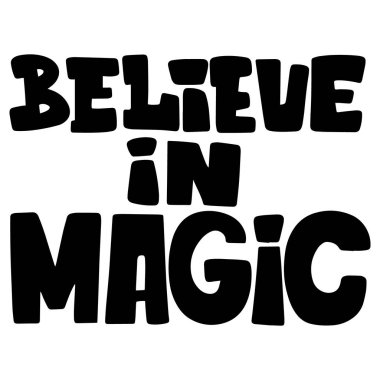 El yazısı stili yazı tipi Believe Magic, metni kartı, poster, tişört yazı yazdırma