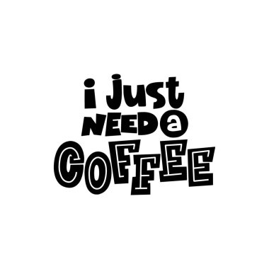 El yazı arka plan üzerinde izole kahve çekilmiş. Ifade bir kahve. Vektör çizim.