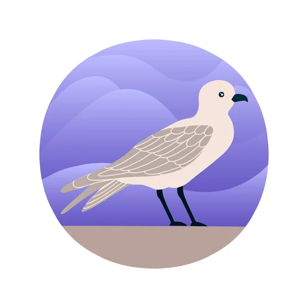 Vectorillustratie Van Stormvogels Een Vlakke Stijl Atlantische Zeevogel Cartoon Stijl — Stockvector