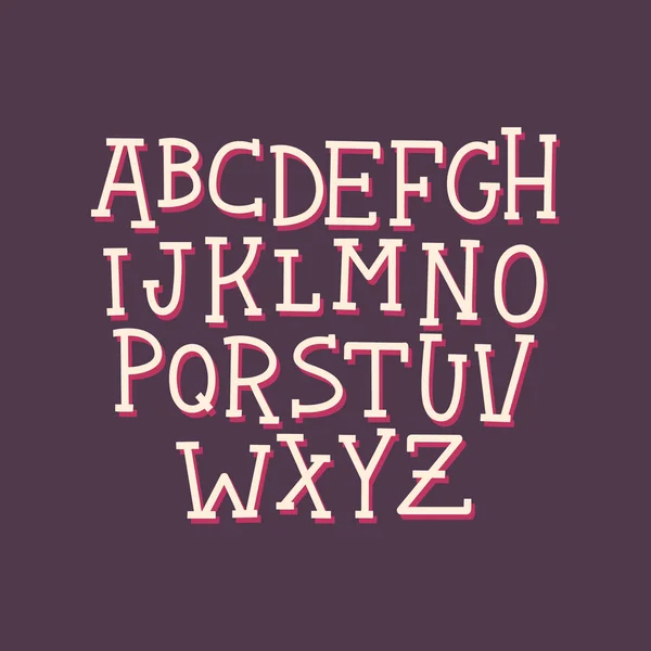 Handschriftliches Alphabet Vektorschrift — Stockvektor