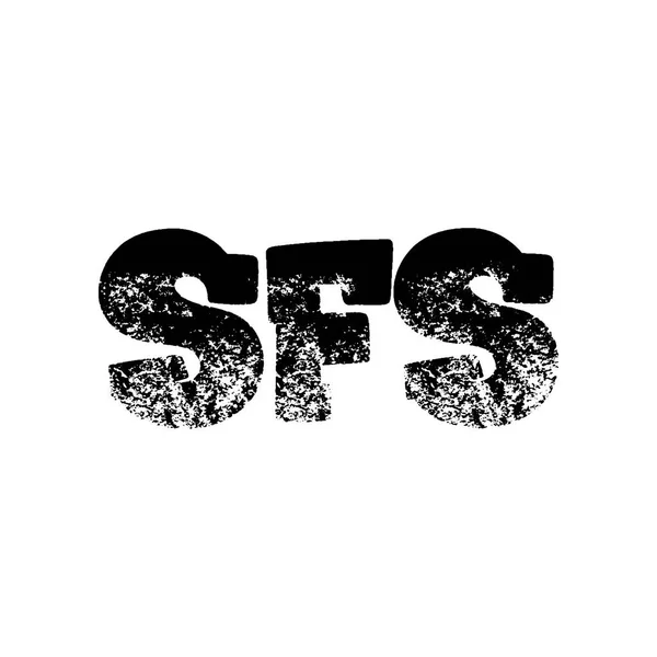 ベクトル イラスト Sfs ソーシャル メディアのテーマ 手描きのレタリング — ストックベクタ