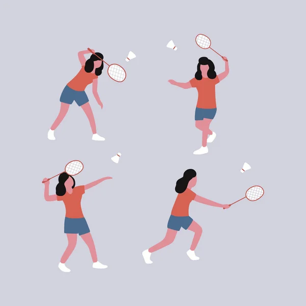 Badminton. —  Vetores de Stock
