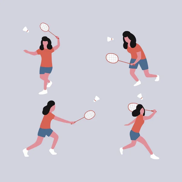 Badminton. —  Vetores de Stock