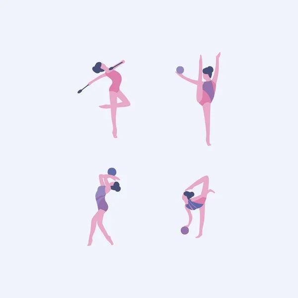 Rytmické gymnastika — Stockový vektor