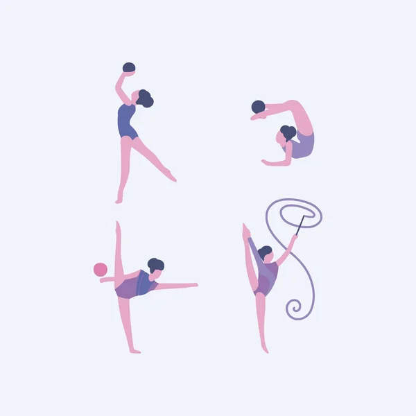 Rytmické gymnastika — Stockový vektor