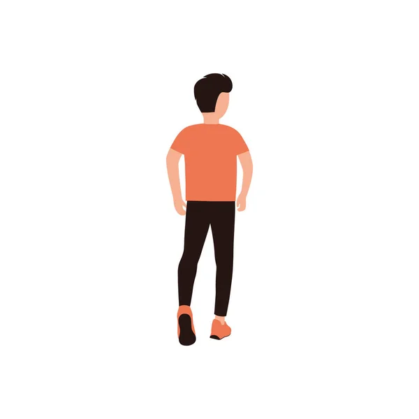 Ilustración Hombre Desde Atrás — Vector de stock