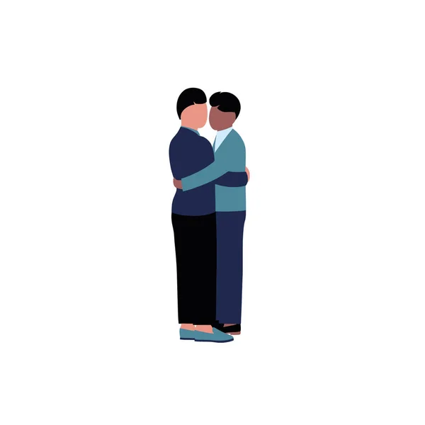 Illustration Mariage Gay Illustration Vectorielle Style Plat — Image vectorielle