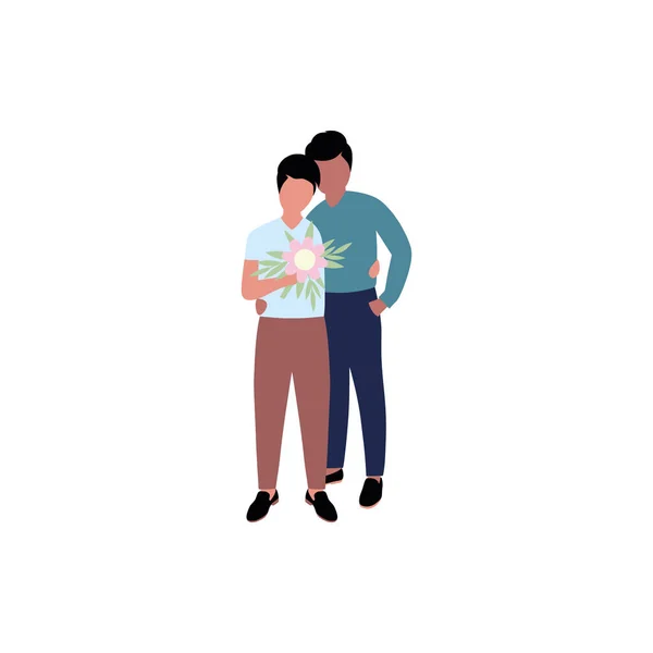 Gay wedding illustration. Vector illustration in flat style