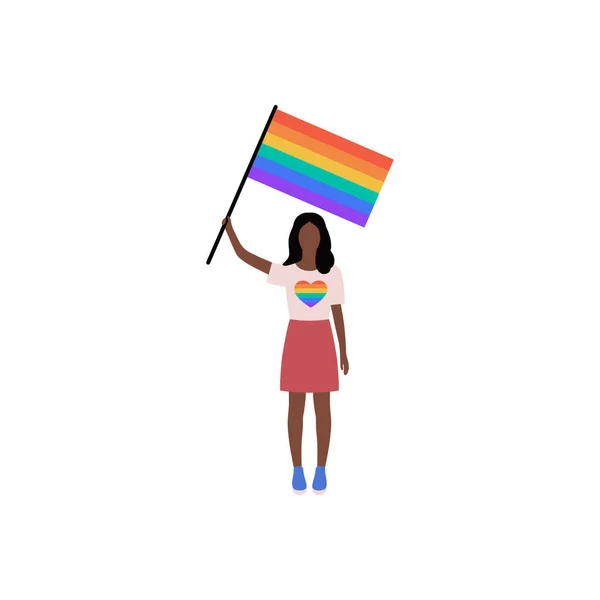 Vector Illustratie Van Lgbt Activist Parade Vlakke Stijl — Stockvector