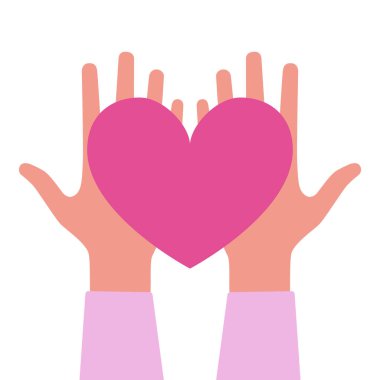 Eller kalpleri tutar. Sevgililer Günü için İllüstrasyon