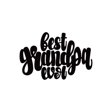 Büyükbabalar gününün bir tasviri. Vektör harfleri. Kartlar, elbiseler ve diğer şeyler için tasarım
