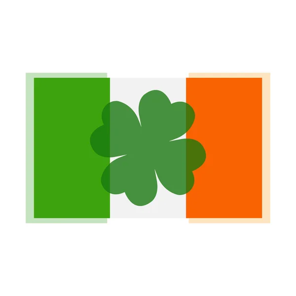 Clover Leaf Flag Element Background Happy Patricks Day Vector — Stock Photo, Image