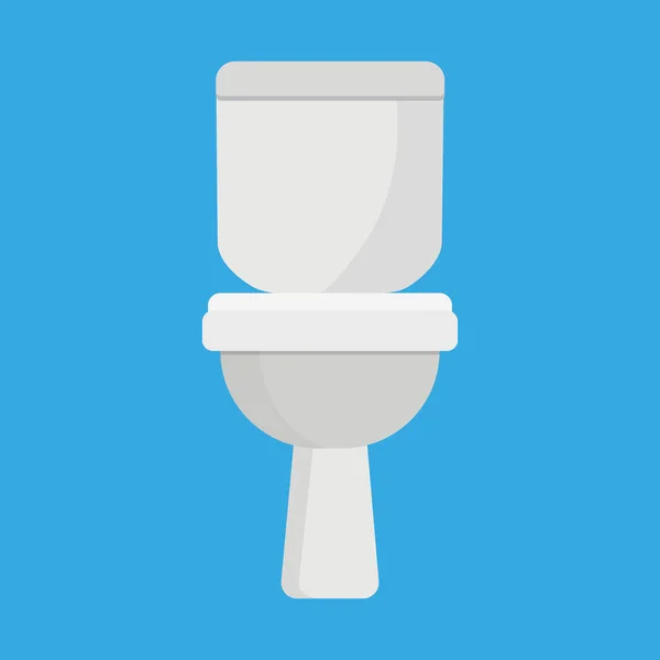 Toilette Flach Symbol Isoliert Auf Dem Hintergrund Vektorillustration Eps — Stockvektor