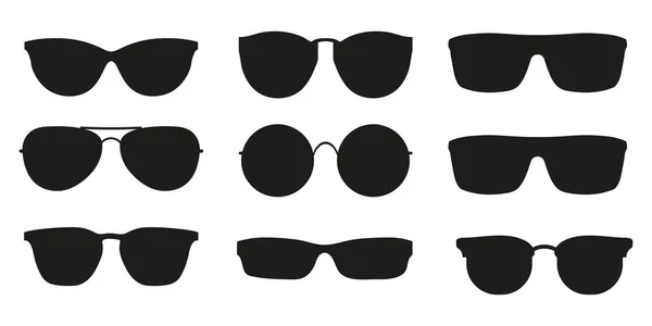 Muchos Tipos Gafas Colección Moda Gafas Aisladas Ilustración Vectorial Iconos — Vector de stock