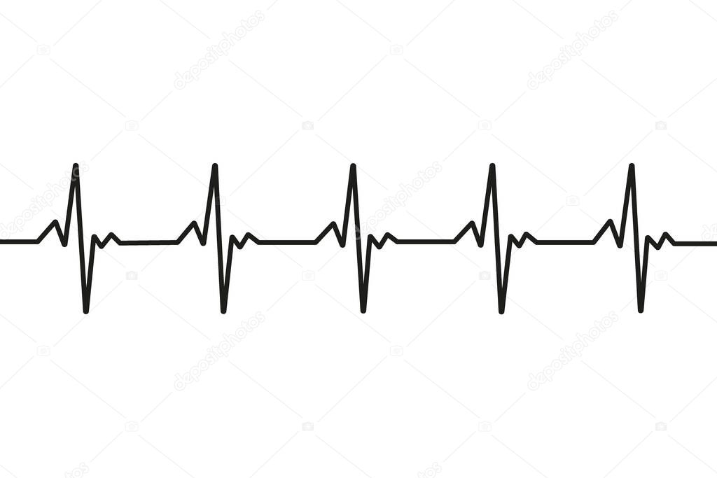 Heart cardiogram line. Vector illustration