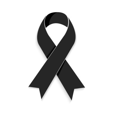 Mourning and melanoma support symbol clipart