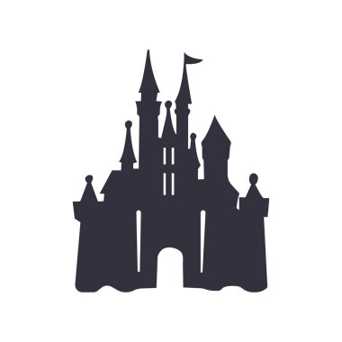 Castle logo simgesi vektör çizim şablonu - Vektör