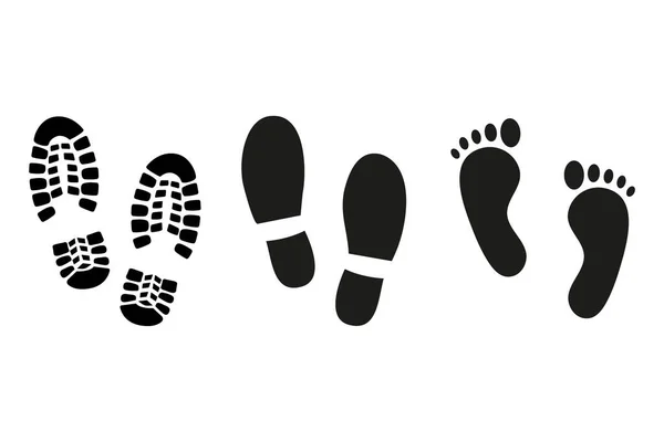 Image of footprint silhouette. no effects used. — Stock Vector