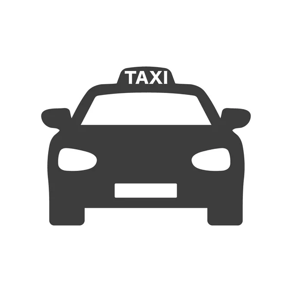 Значок вектора такси на белом — стоковый вектор