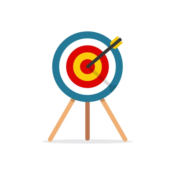 Target with arrow, standing on a tripod. — Stock Vector