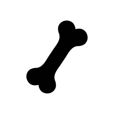 Kemik simgesi vektör sembolü izole edildi.