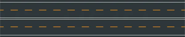 Ευθείς Ασφαλτοστρωμένοι Δρόμοι Εικονογράφηση Διανύσματος — Διανυσματικό Αρχείο