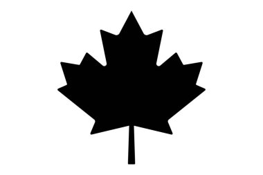 Akçaağaç yaprağı vektör simgesi. Akçaağaç yaprağı vektör çizimi. Kanada vektör sembolü 
