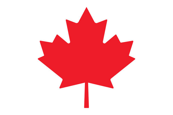 Значок вектора кленового листа. Векторная иллюстрация кленового листа. Векторный символ Канады 