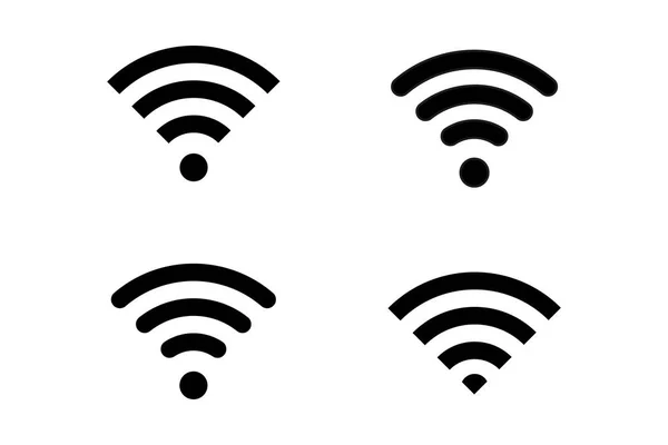 Kablosuz Kablosuz Ikonu Sinyal Sembolü Nternet Bağlantısı Uzak Internet Erişimi — Stok Vektör
