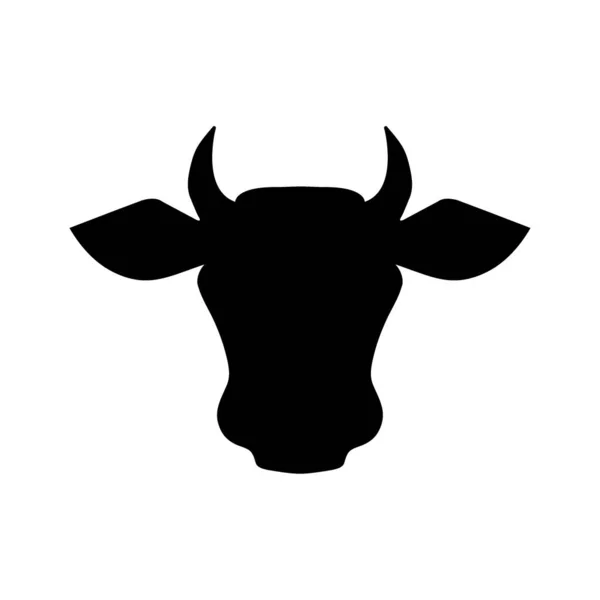 Beyaz arka grupta boğa bizon ikonu vektör illüstrasyonu izole